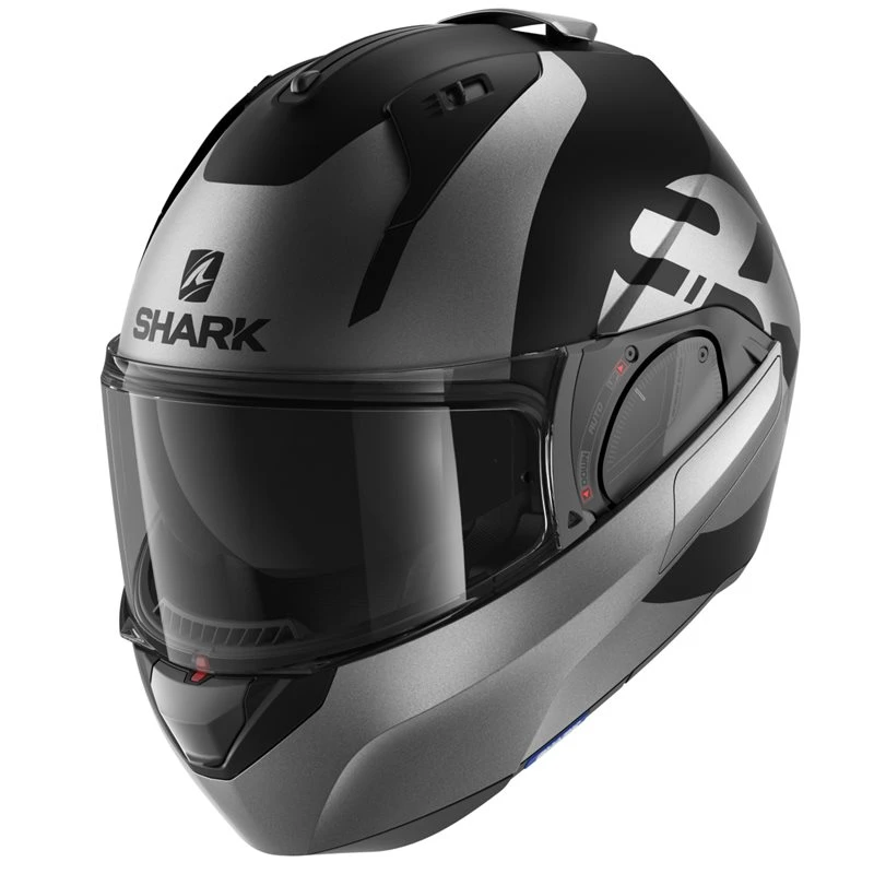 Shark Evo ES Kedje Flip Front Helmet (Matte Silver/Black) 1 Shark Evo ES Kedje Flip Front Helmet (Matte Silver/Black)