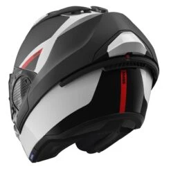 Shark Evo GT Sean Flip Front Helmet (White|Matt Black|Red) -Motorcycle Equipment Store 32556 3