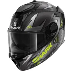 Shark Spartan GT Carbon Urikan Helmet (Matt Anthracite/Yellow)