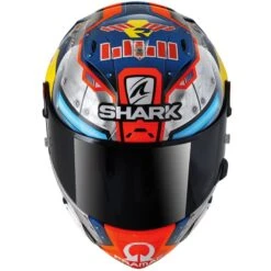 Shark Race R Pro GP Martinator Signature Helmet (Blue/Chrome/Orange) -Motorcycle Equipment Store 32637 2