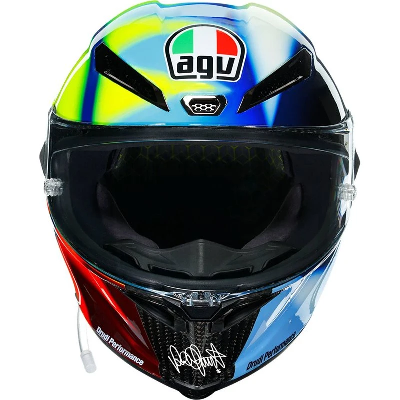 AGV Pista GP-RR Soleluna 2021 Helmet (White/Blue) 2 AGV Pista GP-RR Soleluna 2021 Helmet (White/Blue) - Image 2