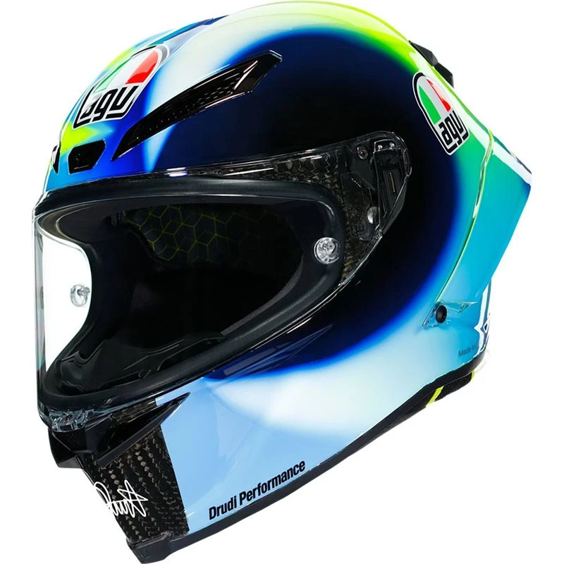 AGV Pista GP-RR Soleluna 2021 Helmet (White/Blue) 8 AGV Pista GP-RR Soleluna 2021 Helmet (White/Blue) - Image 8