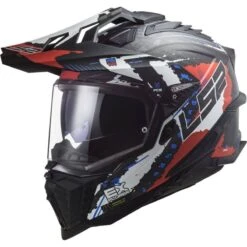 LS2 MX701 Explorer Carbon Adventure Helmet (Black|Red)