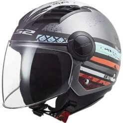 LS2 OF562 Airflow Ronnie Open Face Helmet (Silver|Blue)