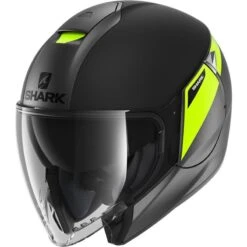 Shark Citycruiser Karonn Open Face Helmet (Matt Black|HiVis Yellow)