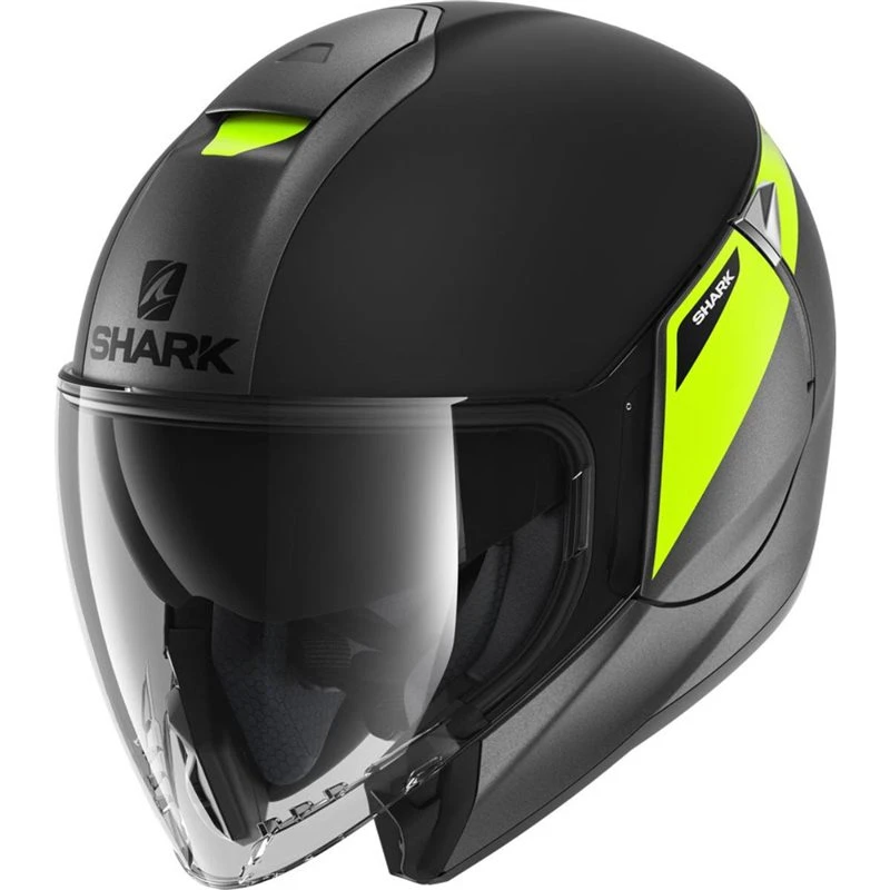 Shark Citycruiser Karonn Open Face Helmet (Matt Black|HiVis Yellow) 1 Shark Citycruiser Karonn Open Face Helmet (Matt Black|HiVis Yellow)