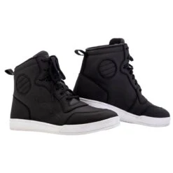 RST HiTop Moto Waterproof Sneaker 3122 (Black Leather)