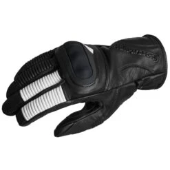 Halvarssons Flaxen Leather Motorcycle Glove (Black/White)