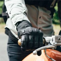 Knox Hanbury Mens Leather Glove (Black) -Motorcycle Equipment Store 33546 2