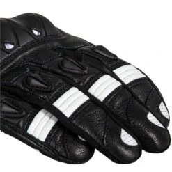 Knox Oulton Leather Glove (Black|White) -Motorcycle Equipment Store 33551 4