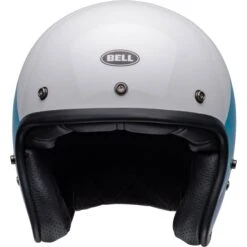 Bell Custom 500 Riff Open Face Helmet (Gloss White/Blue) -Motorcycle Equipment Store 33882 2
