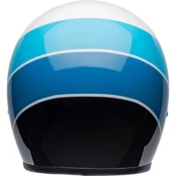 Bell Custom 500 Riff Open Face Helmet (Gloss White/Blue) -Motorcycle Equipment Store 33882 3