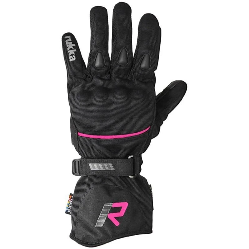 Rukka Suki 2.0 Gore-Tex Ladies Motorcycle Gloves (Black/Pink) 1 Rukka Suki 2.0 Gore-Tex Ladies Motorcycle Gloves (Black/Pink)