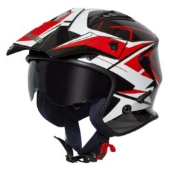 Spada Rock Stream Open Face Helmet (Black/Red/White)