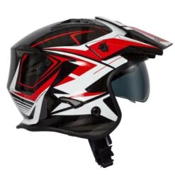 Spada Rock Stream Open Face Helmet (Black/Red/White) -Motorcycle Equipment Store 34244 4
