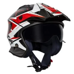 Spada Rock Stream Open Face Helmet (Black/Red/White) -Motorcycle Equipment Store 34244 5