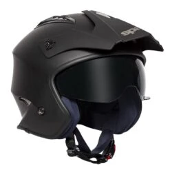 Spada Rock Open Face Helmet (Matt Black) -Motorcycle Equipment Store 34246 9