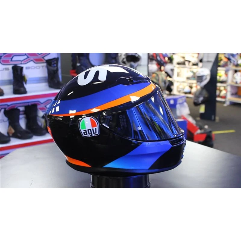 AGV K6 Marini Sky Racing Replica Helmet (Black|Blue|Orange) 2 AGV K6 Marini Sky Racing Replica Helmet (Black|Blue|Orange) - Image 2