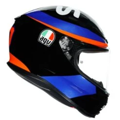 AGV K6 Marini Sky Racing Replica Helmet (Black|Blue|Orange) 10 AGV K6 Marini Sky Racing Replica Helmet (Black|Blue|Orange) -Motorcycle Equipment Store 34347 2