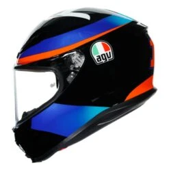 AGV K6 Marini Sky Racing Replica Helmet (Black|Blue|Orange) 11 AGV K6 Marini Sky Racing Replica Helmet (Black|Blue|Orange) -Motorcycle Equipment Store 34347 3