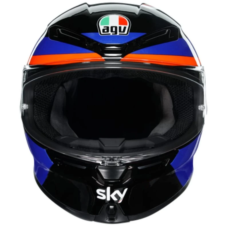 AGV K6 Marini Sky Racing Replica Helmet (Black|Blue|Orange) 5 AGV K6 Marini Sky Racing Replica Helmet (Black|Blue|Orange) - Image 5