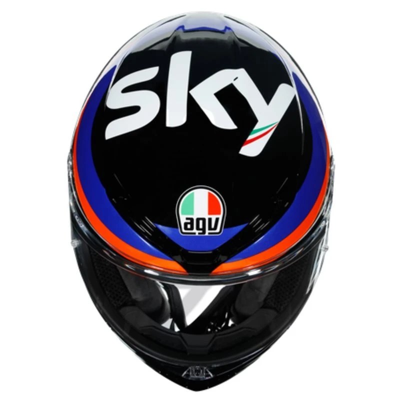 AGV K6 Marini Sky Racing Replica Helmet (Black|Blue|Orange) 8 AGV K6 Marini Sky Racing Replica Helmet (Black|Blue|Orange) - Image 8