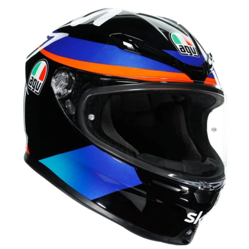 AGV K6 Marini Sky Racing Replica Helmet (Black|Blue|Orange) 1 AGV K6 Marini Sky Racing Replica Helmet (Black|Blue|Orange)