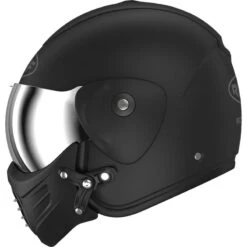 Roof RO9 Roadster Iron Helmet (Matt Black/Silver) -Motorcycle Equipment Store 34732 3