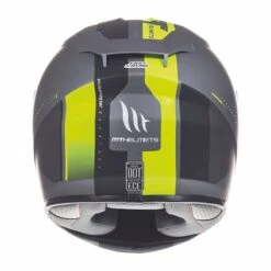 MT Rapide Overtake Helmet (Matt Black|Fluo Yellow) -Motorcycle Equipment Store 35030 4