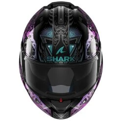 Shark Evo ES K-Rozen Flip Front Helmet (Black/Violet) -Motorcycle Equipment Store 35063 3
