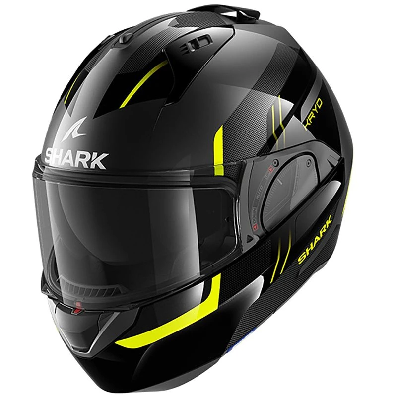 Shark Evo ES Kryd Flip Front Helmet (Black/Yellow) 1 Shark Evo ES Kryd Flip Front Helmet (Black/Yellow)