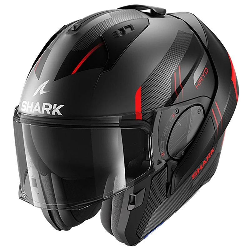 Shark Evo ES Flip Front Helmet (Matt Black/Red) 2 Shark Evo ES Flip Front Helmet (Matt Black/Red) - Image 2