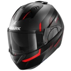 Shark Evo ES Flip Front Helmet (Matt Black/Red)