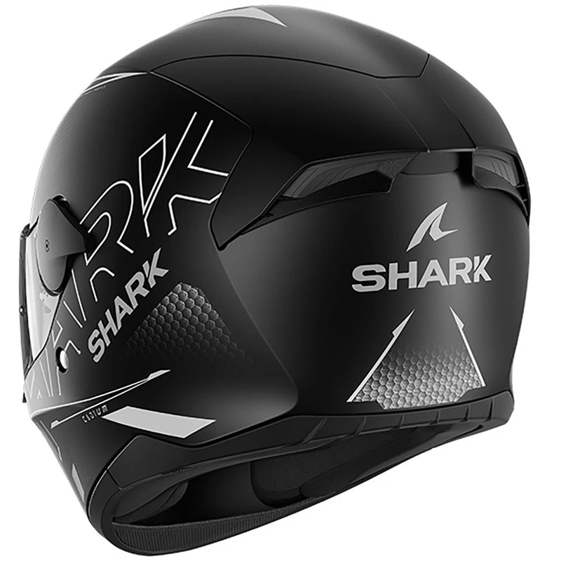Shark D-Skwal 2 Cadium Helmet (Matt Black/Silver) 2 Shark D-Skwal 2 Cadium Helmet (Matt Black/Silver) - Image 2