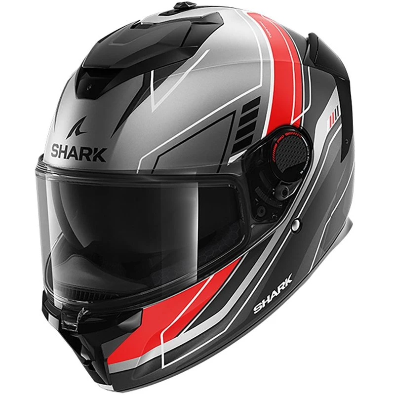 Shark Spartan GT Pro Toryan Helmet (Matt Silver/Red) 1 Shark Spartan GT Pro Toryan Helmet (Matt Silver/Red)