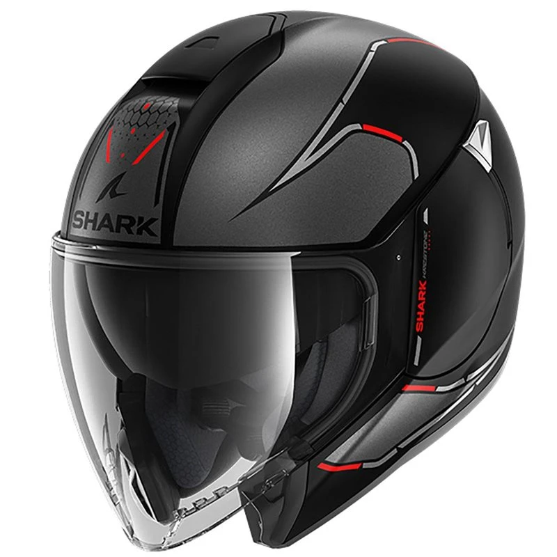 Shark Citycruiser Krestone Open Faced Helmet (Matt Black/Red) 1 Shark Citycruiser Krestone Open Faced Helmet (Matt Black/Red)