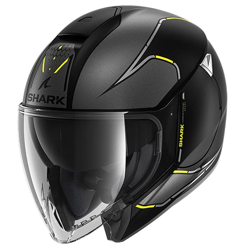 Shark Citycruiser Krestone Open Faced Helmet (Matt Black/Yellow) 1 Shark Citycruiser Krestone Open Faced Helmet (Matt Black/Yellow)