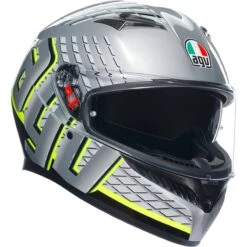 AGV K3 Fortify Motorcycle Helmet (Grey|Black|Yellow)