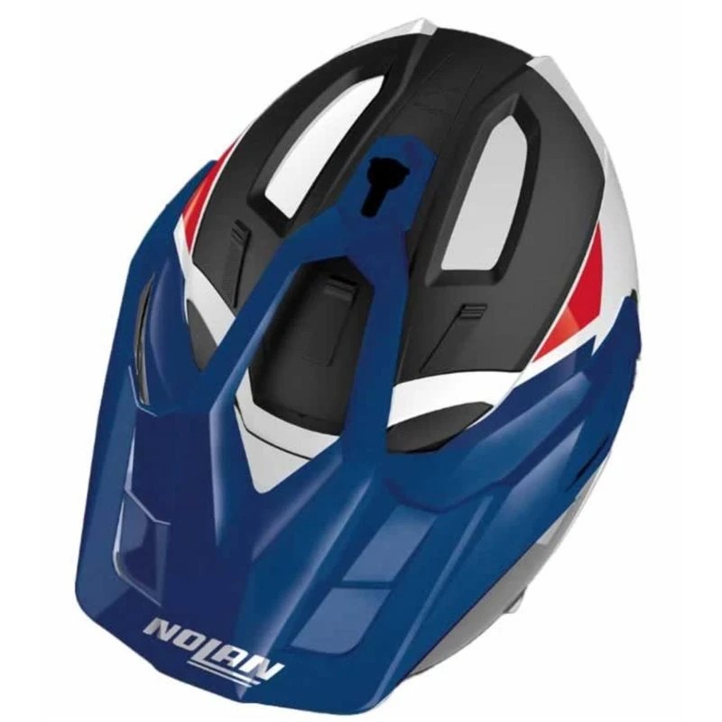 Nolan N70-2X Stunner N-Com Helmet (Metal White/Blue/Red) 3 Nolan N70-2X Stunner N-Com Helmet (Metal White/Blue/Red) - Image 3