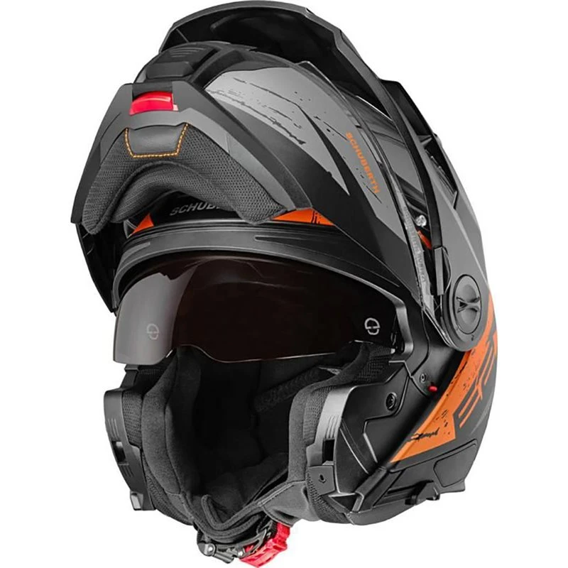 Schuberth E2 Explorer Flip Front Motorcycle Helmet (Orange) 2 Schuberth E2 Explorer Flip Front Motorcycle Helmet (Orange) - Image 2