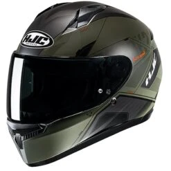 HJC C10 Inka Motorcycle Helmet (Green|Orange)
