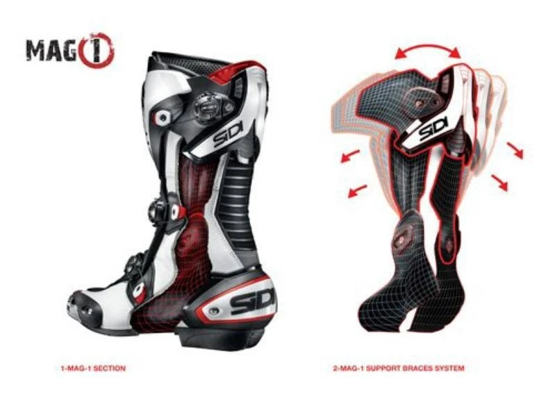 Sidi Mag-1 Motorcycle Boots CE (White/Black) 2 Sidi Mag-1 Motorcycle Boots CE (White/Black) - Image 2